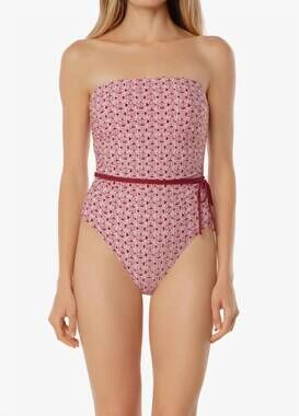 NEW HELEN JON belted bandeau one-piece in links